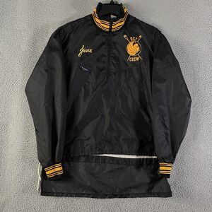 Vintage UCF Knights Crew Jacket Men Large Black Yellow Stevenson USA Rowing 80s